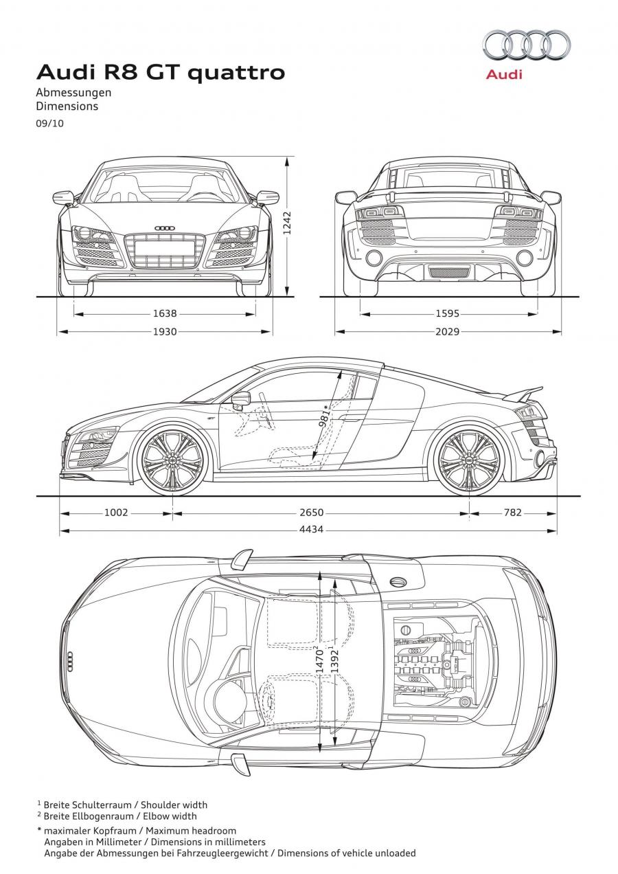 Схема Audi R8 GT 2010 года  (EU) (фото 53 из 55)